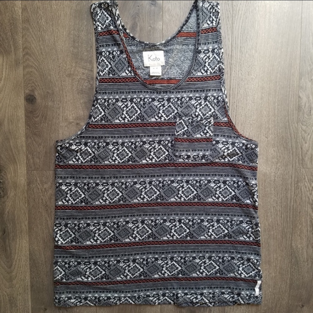 Koto tribal print tank top